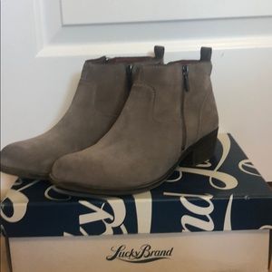 Lucky Brand Brindle Oil Suede Booties